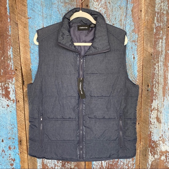 Liz Claiborne Slate Blue Puffer Vest - Picture 1 of 5